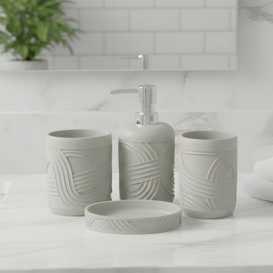 Ceramic Bathroom Set - 4 Pcs